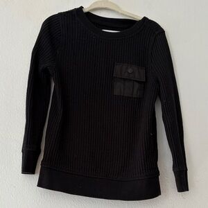 Old Navy Black Ribbed Women's Sweater with Pocket